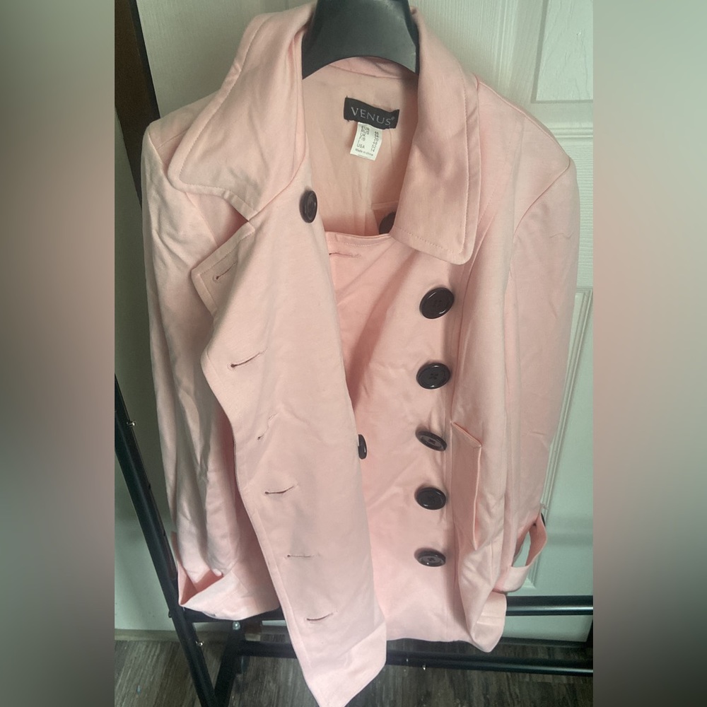 Like pink trench coat